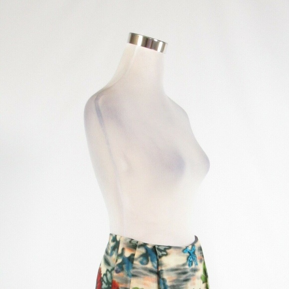 White red MALIPARMI pleated skirt IT40 6 - Picture 10 of 14